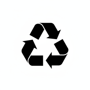 recycle icon in black&white