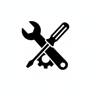 tools icon in black&white