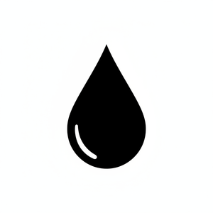 water drop icon in black&white